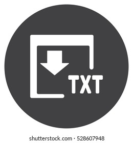 TXT Icon, flat design style
