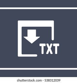 TXT Icon, flat design style