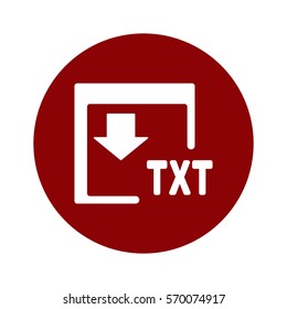 TXT Icon, flat design style