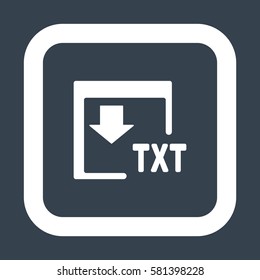 TXT Icon, flat design style
