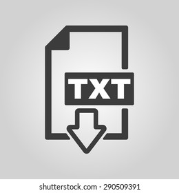 The TXT icon. Text file format symbol. Flat Vector illustration
