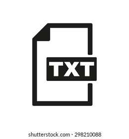 The TXT icon. Text file format symbol. Flat Vector illustration