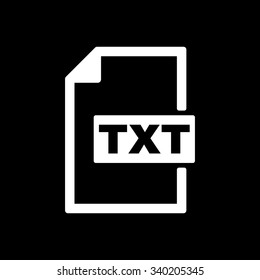 The TXT icon. Text file format symbol. Flat Vector illustration