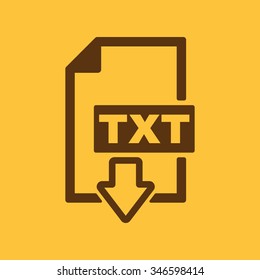 The TXT icon. Text file format symbol. Flat Vector illustration