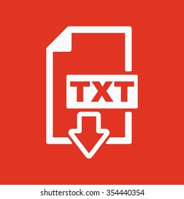 The TXT icon. Text file format symbol. Flat Vector illustration
