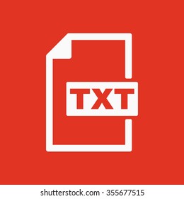 The TXT icon. Text file format symbol. Flat Vector illustration