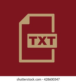 The TXT icon. Text file format symbol. Flat Vector illustration