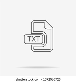 Txt icon. Vector concept illustration for design.