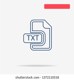 Txt icon. Vector concept illustration for design.
