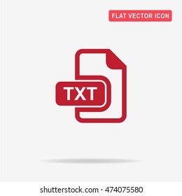 Txt icon. Vector concept illustration for design.