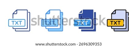 Txt Multi Style Icon Set