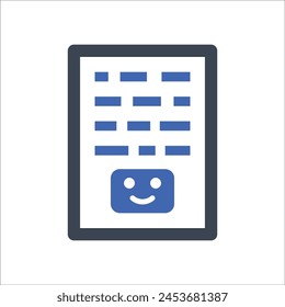 Txt robot Icon, Vector Graphics