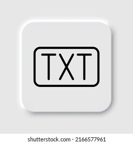 Vector de icono simple TXT. Diseño plano. Diseño de neutralismo.ai