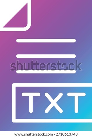 TXT Vector Icon Design Illustration