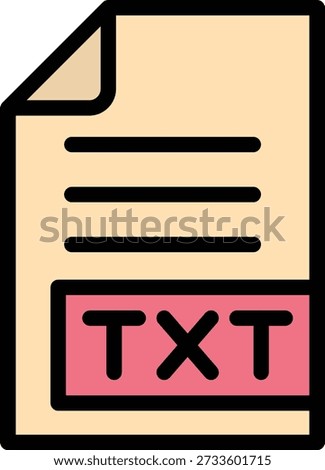 TXT Vector Icon Design Illustration