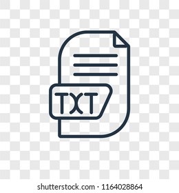 Txt vector icon isolated on transparent background, Txt logo concept