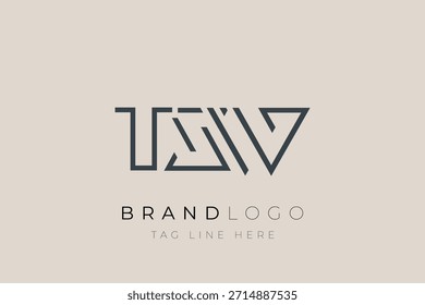 TXW abstract letter logo design. Modern Business Logo Design With Abstract Typography and Contemporary Style