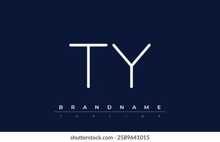 TY Abstract letter logo. This logo icon incorporate with abstract shape in the creative way