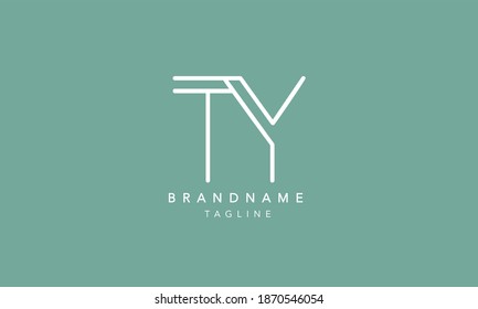 TY Alphabet initial Letter Monogram Icon Logo vector illustration