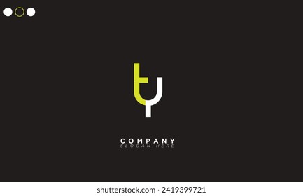  TY Alphabet letters Initials Monogram logo YT, T and Y