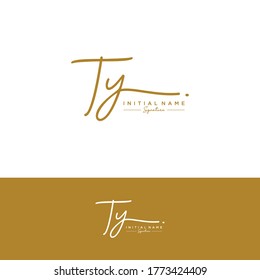 TY Initial letter handwriting and signature logo.