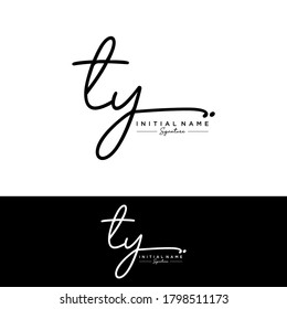 TY Initial letter handwriting and signature logo.