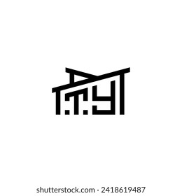 Concepto de logotipo de la carta inicial de TY en bienes inmuebles.Concepto de logotipo de la carta inicial de TY en bienes raíces