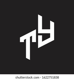 TY Initial Letters logo monogram with up to down style