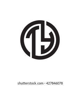 TY initial letters looping linked circle monogram logo