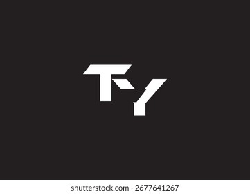 TY anfängliches Logo-Design und modernes kreatives Logo