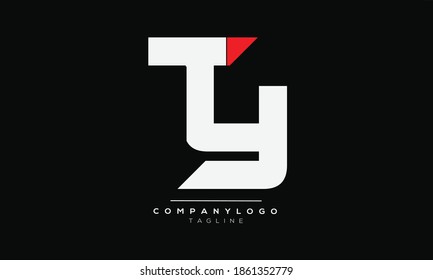 TY initials monogram letter text alphabet logo design