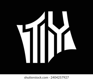 TY letter logo design vector art