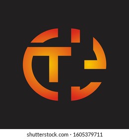 TY Logo monogram with cutting line style isolated on colors