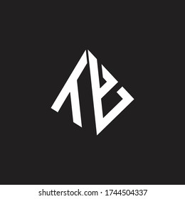 TY Logo monogram with standout triangle shape ribbon design template