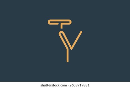 TY Minimalistic Line Art Logo Design with Abstract Lettering. Abstract minimalistic logo design featuring a sleek line art style.