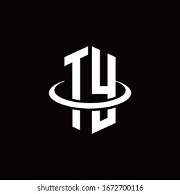 TY monogram logo in a hexagon style and surrounded by a ring