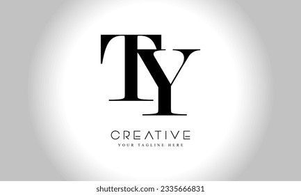 TY T Y alphabet company letter logo design vector icon template 