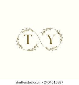TY wedding infinity in elegant monogram with high quality professional design that will print well