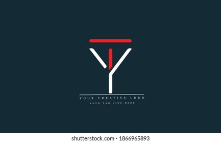 TY, YT, T, Y  abstract vector logo monogram template