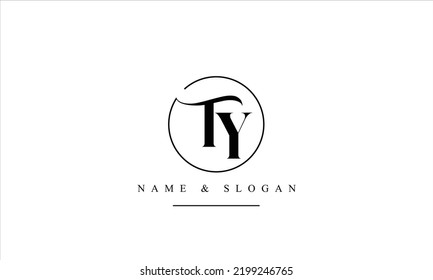 TY, YT, T, Y abstract letters logo monogram