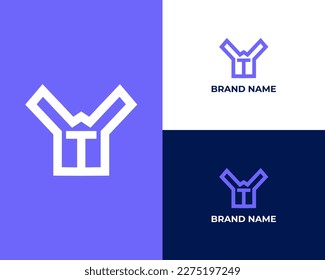 TY ,YT ,T ,Y Abstract Letters Logo monogram design