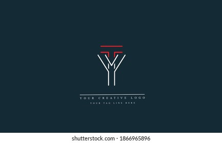 TY, YT, Y, T abstract vector logo monogram template