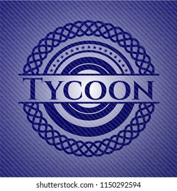 Tycoon badge with jean texture