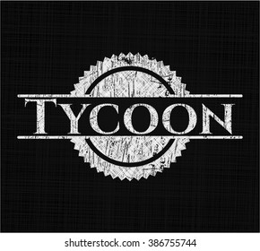Tycoon with chalkboard texture