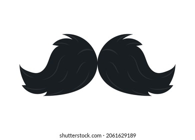 Tycoon Moustache Icon On White Background