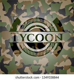 Tycoon on camouflaged texture