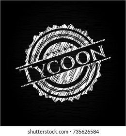 Tycoon written with chalkboard texture