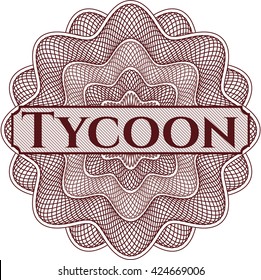 Tycoon written inside abstract linear rosette