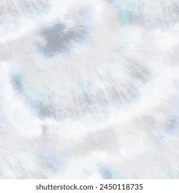 Pintura de Vector. Fondo de Vector blanco. Acuarela Camisa Gris. Textura Amarilla. Textura en espiral sin costuras. Grunge de pincel amarillo. Remolino Blue Grunge. Camisa Tie Dye sin costuras. Estampado teñido de amarillo.
