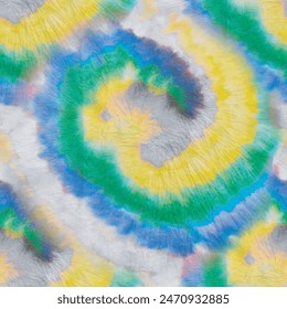 Tye Die Yellow Art. Green Vector Background. Seamless Grunge Swirl. Yellow White Tie Dye. Colorful Fabric Pattern. Gray Shirt Background. Grey Tie Dye Swirl. Vector Grey Batik. Die Yellow Shibori.